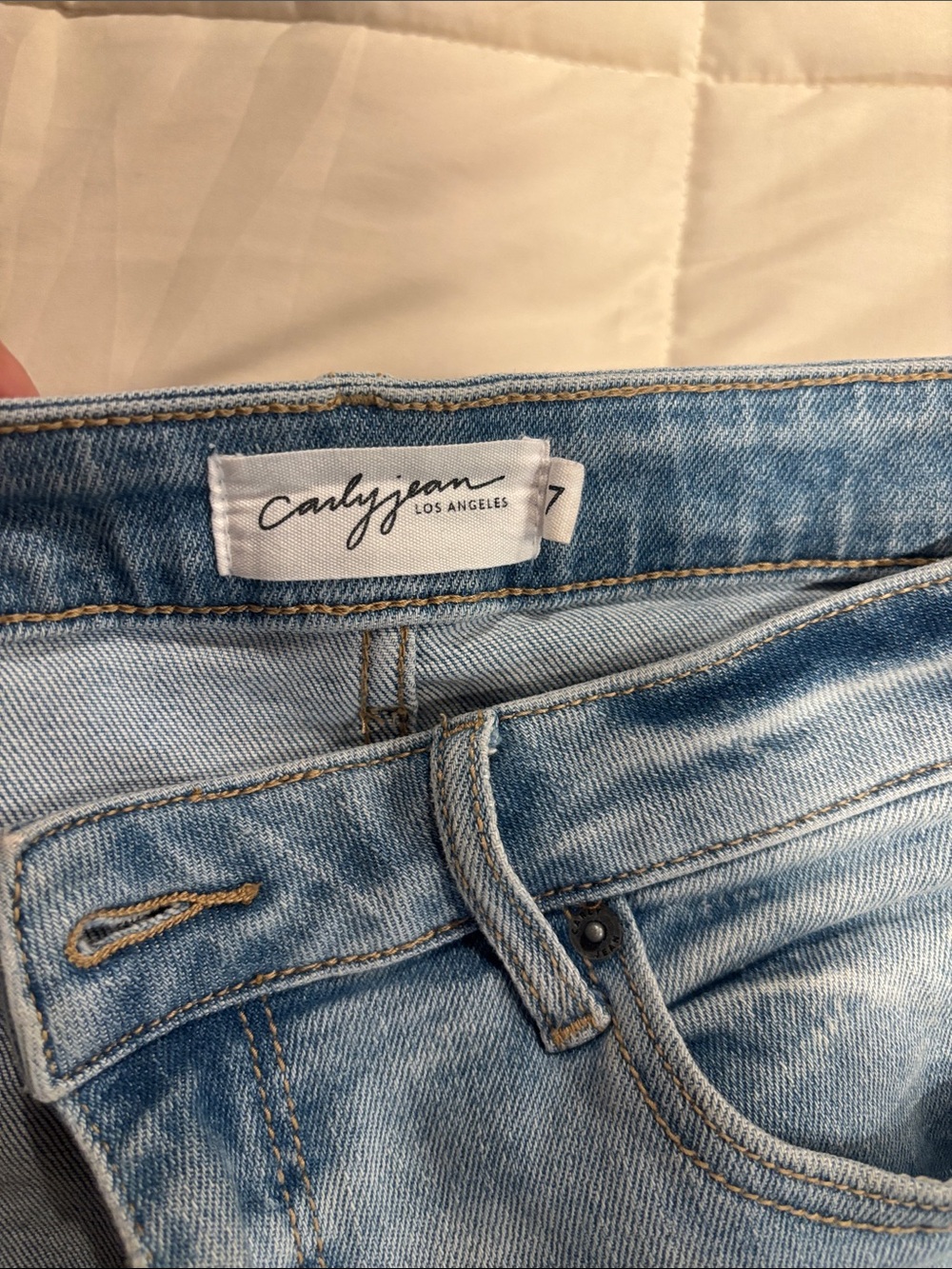 Carly Jean Los Angeles Light Wash Blue Jeans